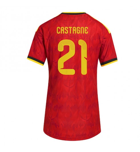 Belgie Timothy Castagne #21 Domácí Dres pro Dámské MS 2026 Krátký Rukáv Belgie Timothy Castagne #21 Domácí Dres pro Dámské MS 2026 Krátký Rukáv